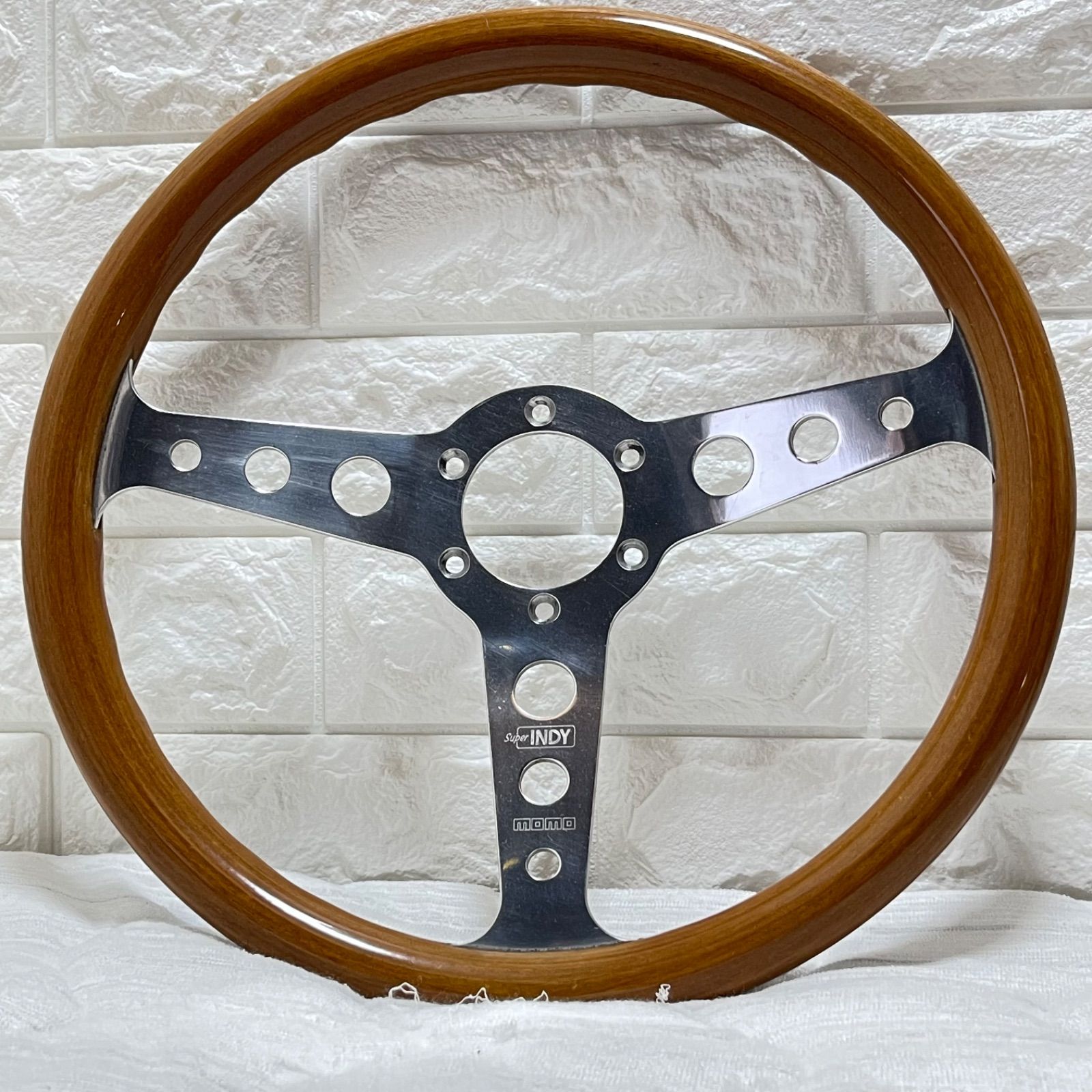 ウッドステアリング MOMO INDY モモ インディ 35パイ 純正ホーンボタン