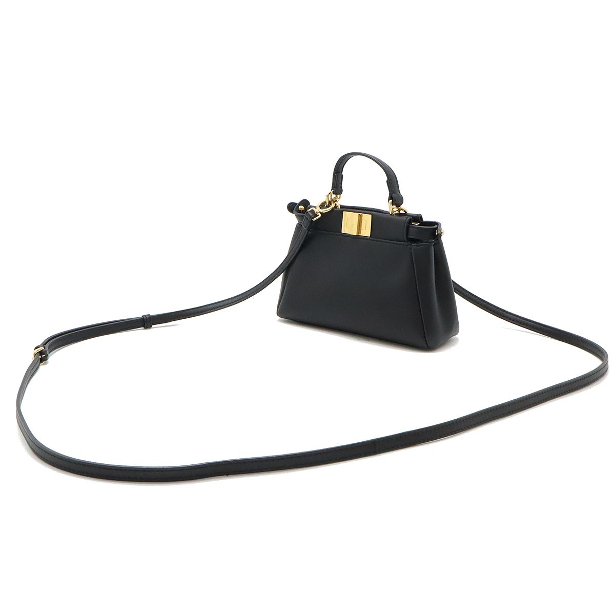 FENDI フェンディ マイクロピーカブー ショルダーバッグ レザー