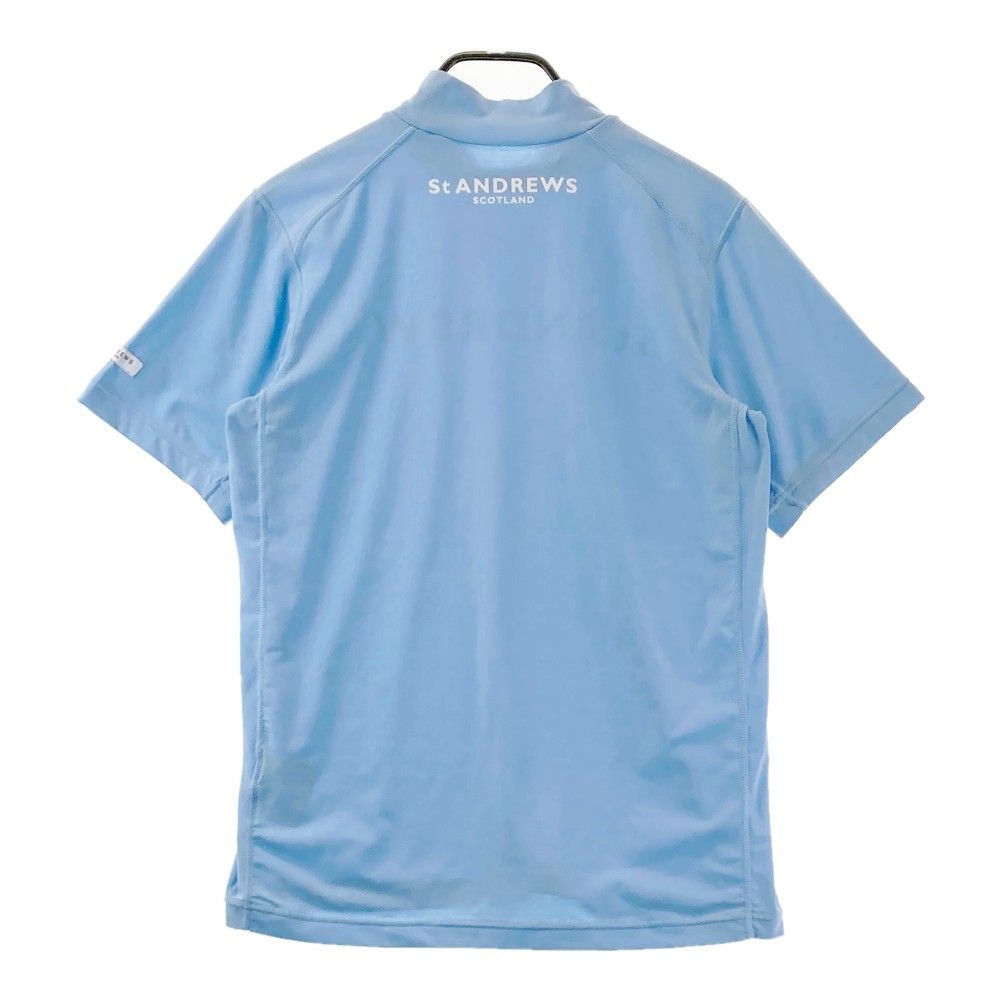 サイズ：M ST ANDREWS セントアンドリュース 2023年 ハイネック 半袖Tシャツ  ブルー系 [240101436231] ゴルフウェア メンズ ストスト サイズ：M ST ANDREWS セントアンドリュース 2023年 ハイネック