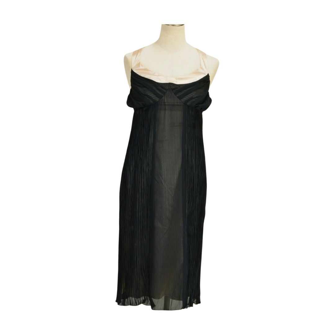 ships little black（シップス）ワンピース　Mサイズ セール】little black:ドットチュールロングワンピース