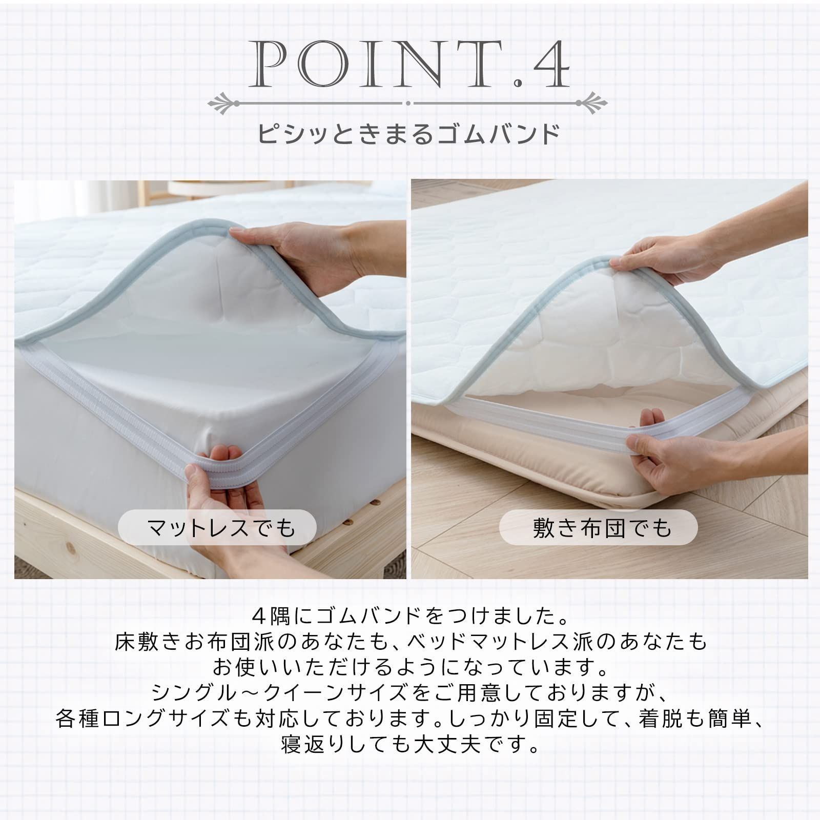 fuwawa 敷きパッド キング 綿100％ タオル地 オールシーズン【帝人マイティトップII中綿使用】ベッドパッド パイル地 さらさら 吸湿速乾 抗菌防臭 防ダニ 四隅に強化ゴム付き マットレスパッド 洗える 180x200cm 無地 ダークグレー