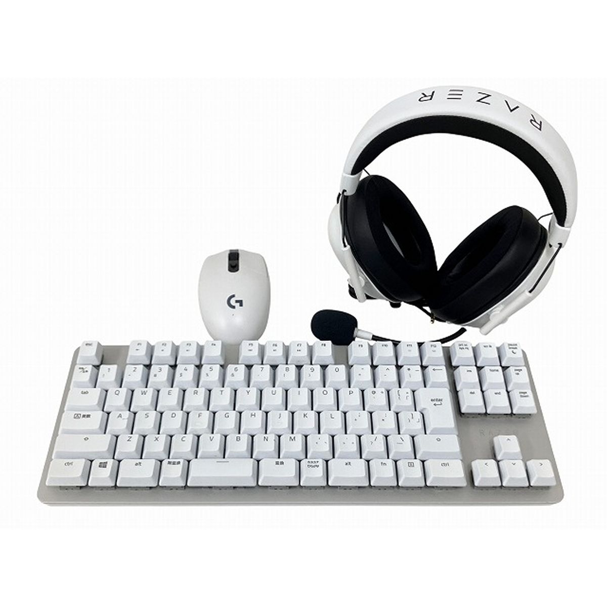 Logicool G304 マウス RAZER RZ03-0264 キーボード 型番不明 ヘッドホン PC周辺機器 3点セット おまとめ O10549086