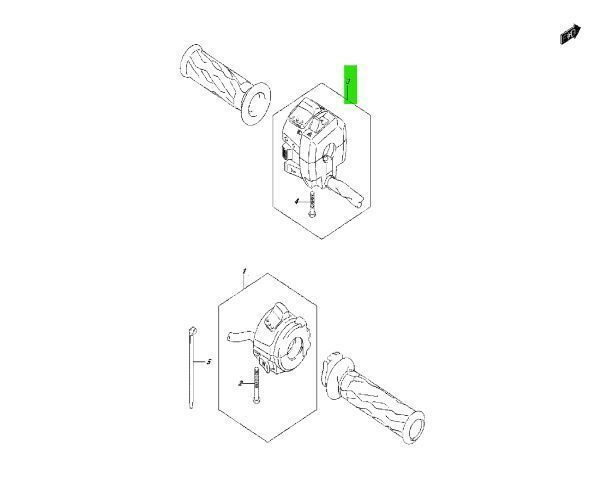 スズキ DL650A ハンドルスイッチ 左 HANDLE SWITCH 37400-11J00-000 2013-2015 SUZUKI純正 Genuine JDM ♥ メーカー純正品