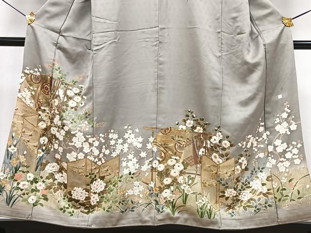 平和屋着物●豪華色留袖　作家物　水辺人物風景　暈し染め　金彩　正絹　逸品　未使用　DAAQ2952ps 平和屋着物○豪華色留袖 作家物 水辺人物風景 暈し染め 金彩