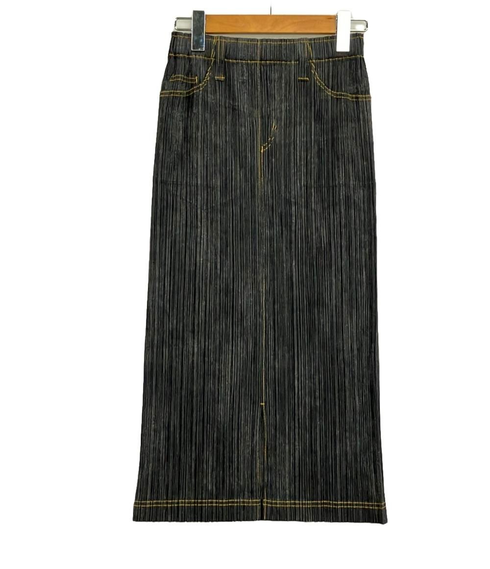 プリーツプリーズ デニムライクプリーツスカート レディース SIZE 1 S PLEATS PLEASE