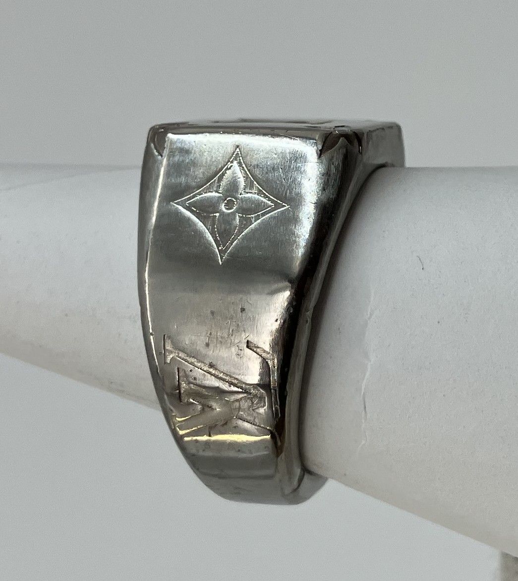 ルイヴィトン M62487 シグネットリング モノグラム シルバー Mサイズ