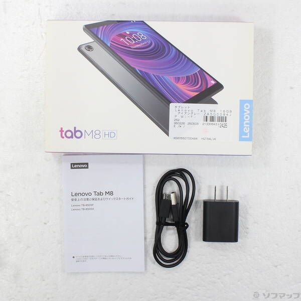 中古品〕 Lenovo Tab M8 16GB アイアングレー ZA5G0084JP Wi-Fi