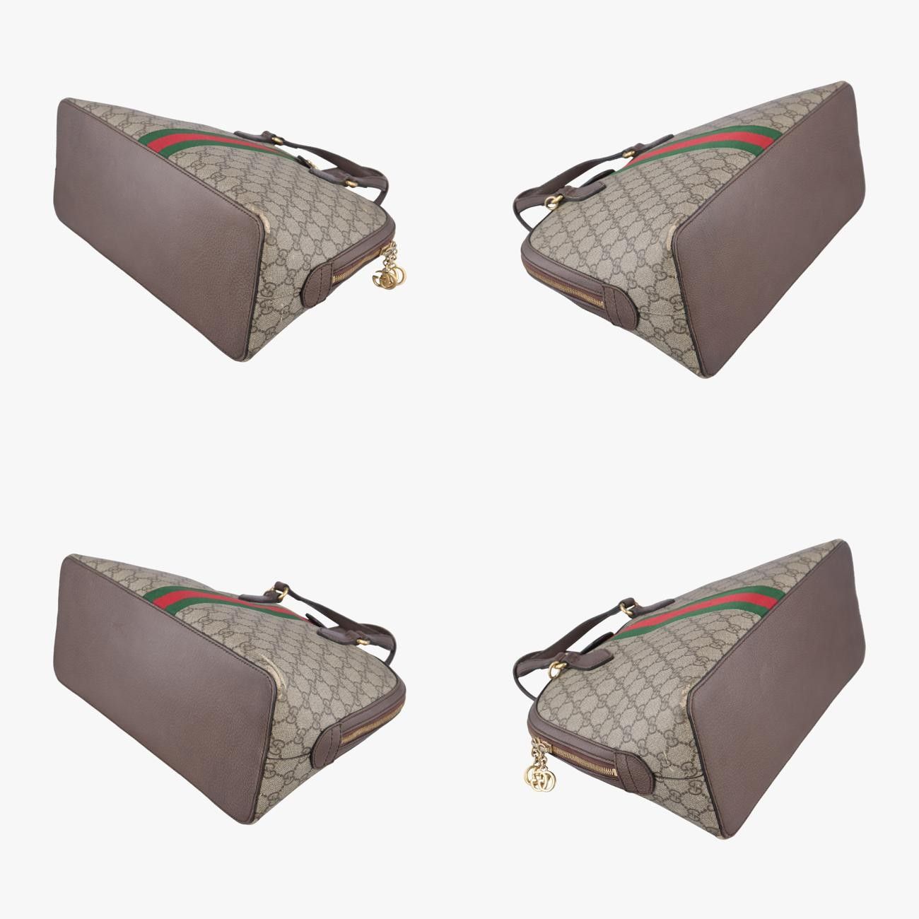 グッチGucciオフィディアブラウンPVCコーティングキャンバス×レザー524533D024715635