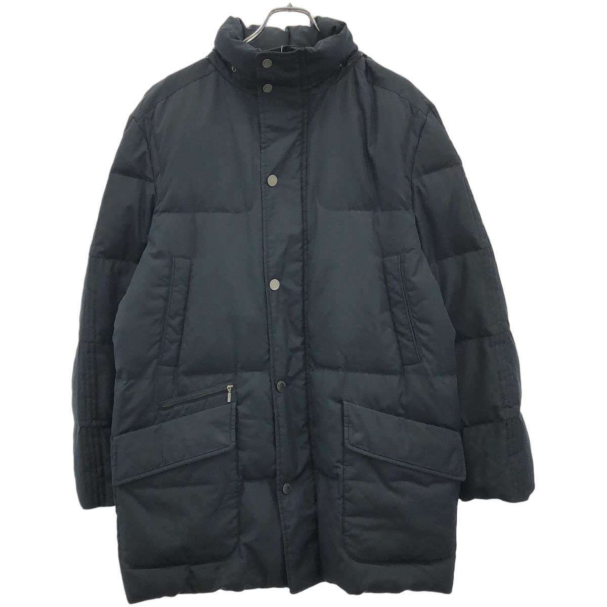 BURBERRY LONDON バーバリーロンドン ナイロンロングダウンコート BBN28-526 ネイビー LL