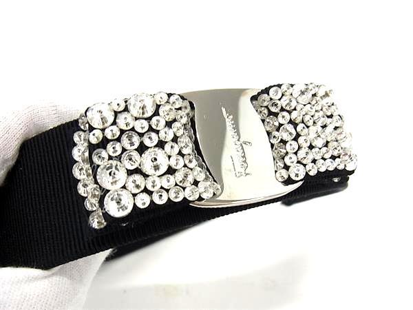 ■新品■未使用■Salvatore Ferragamo フェラガモ ヴァラリボン キャンバス カチューシャ ヘアアクセサリー レディース ブラック系 AS7442 □新品□未使用□Salvatore Ferragamo フェラガモ ヴァラリボン