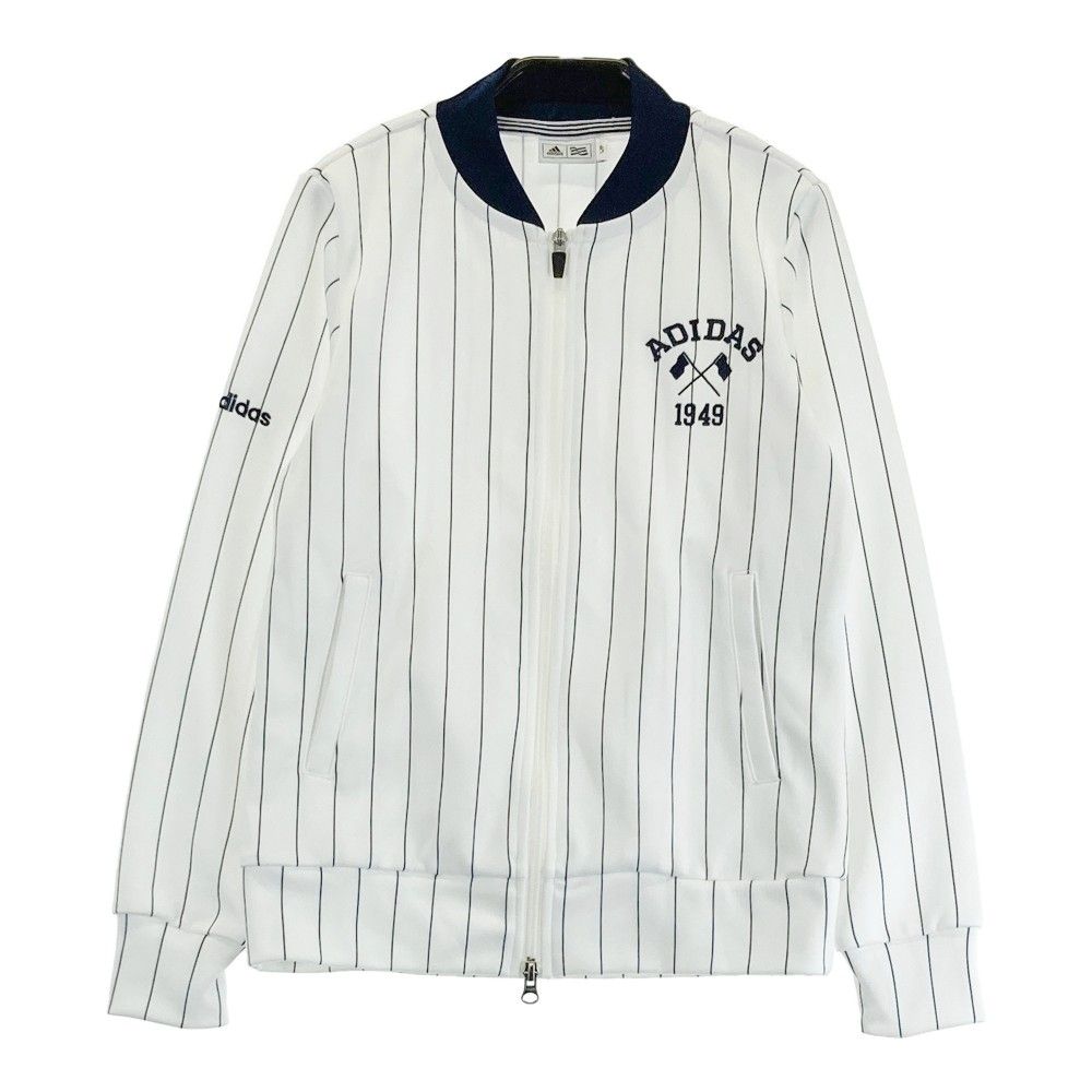 サイズ：S ADIDAS GOLF アディダスゴルフ  ジップジャケット ストライプ柄 ホワイト系 [240101427738] ゴルフウェア レディース ストスト
