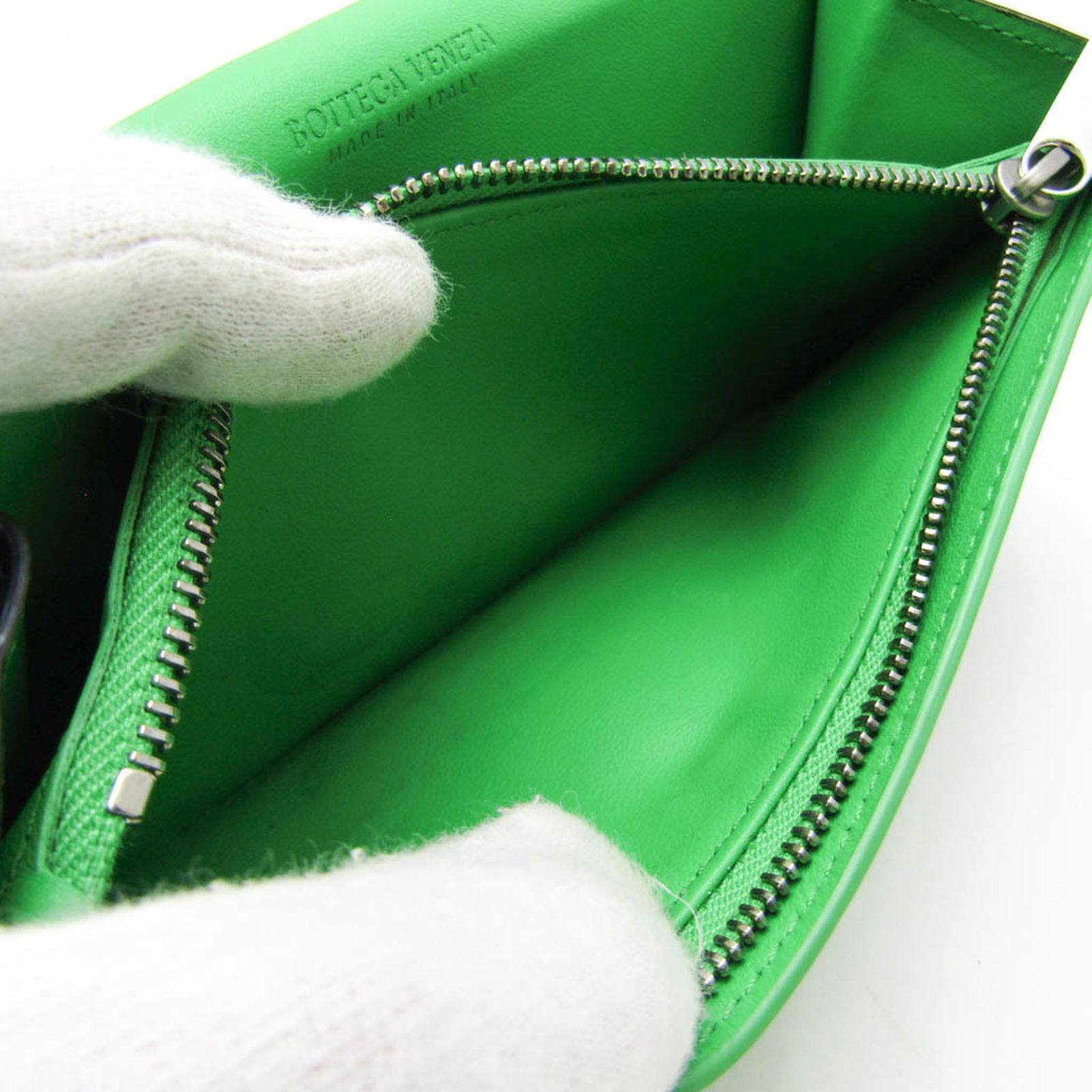 Bottega Veneta(ボッテガヴェネタ) 長財布 ブラック グリーン ボッテガ