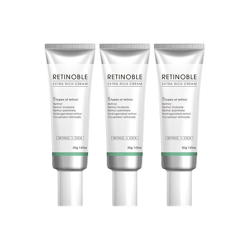 純粋レチノール クリーム 0.1 配合 RETINOBLE（ レチノーブル ） 5種の レチノール シカ 配合 敏感肌 も使える 保湿 潤い 低刺激 ハリ 肌 エッセンス 国産 30g (3個) 0