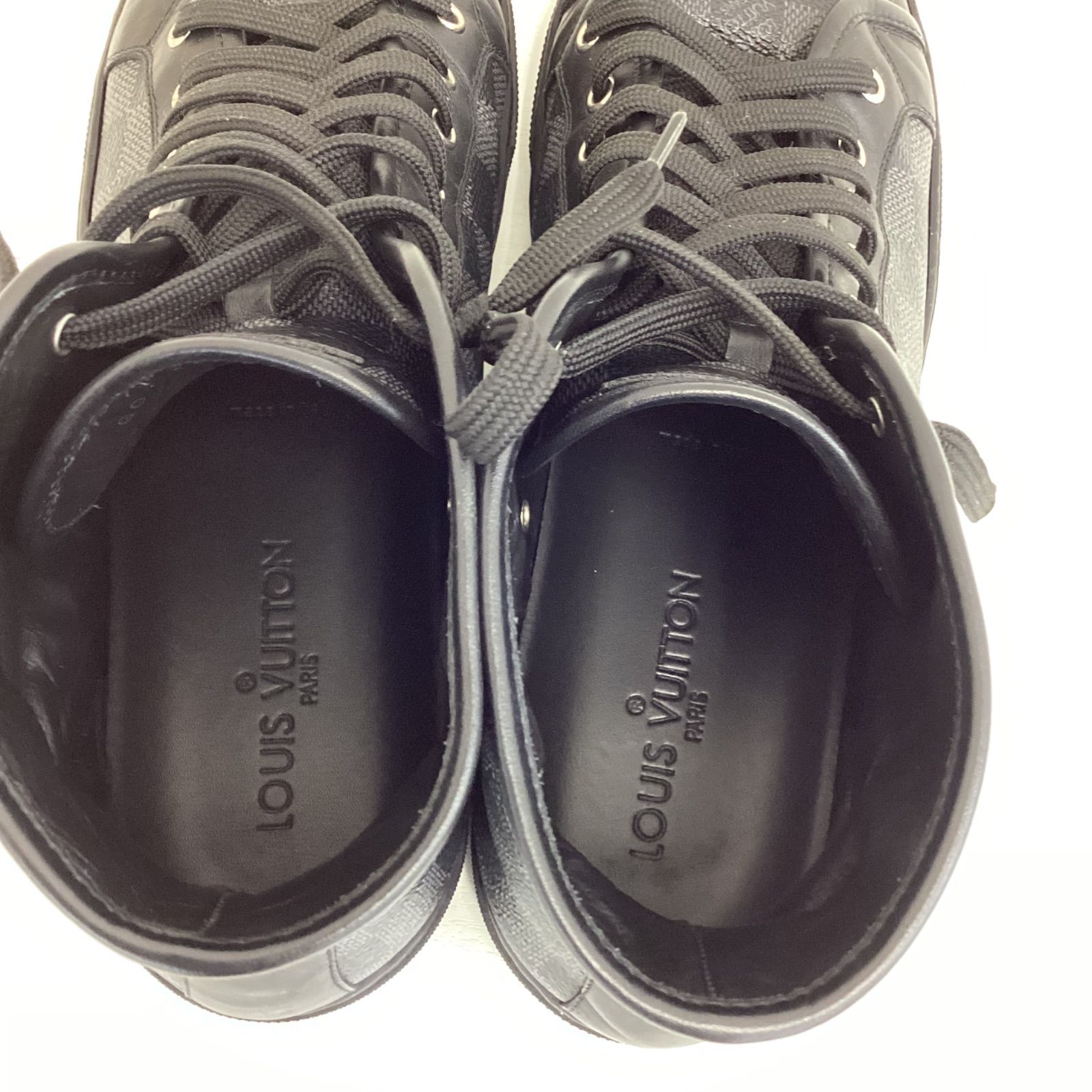 ルイヴィトン ダミエ グラフィット ハイカットスニーカー 25cm LOUISVUITTONルイヴィトン ダミエグラフィットハイカットスニーカー