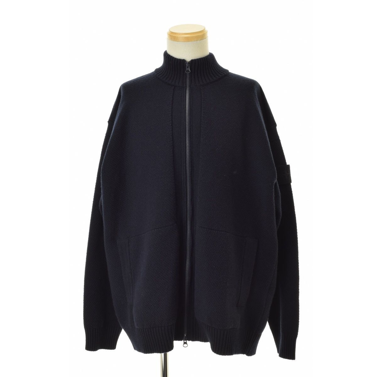 STONEISLAND】7915561FA V0020 GHOST PIECE ジップアップ ウールニット 