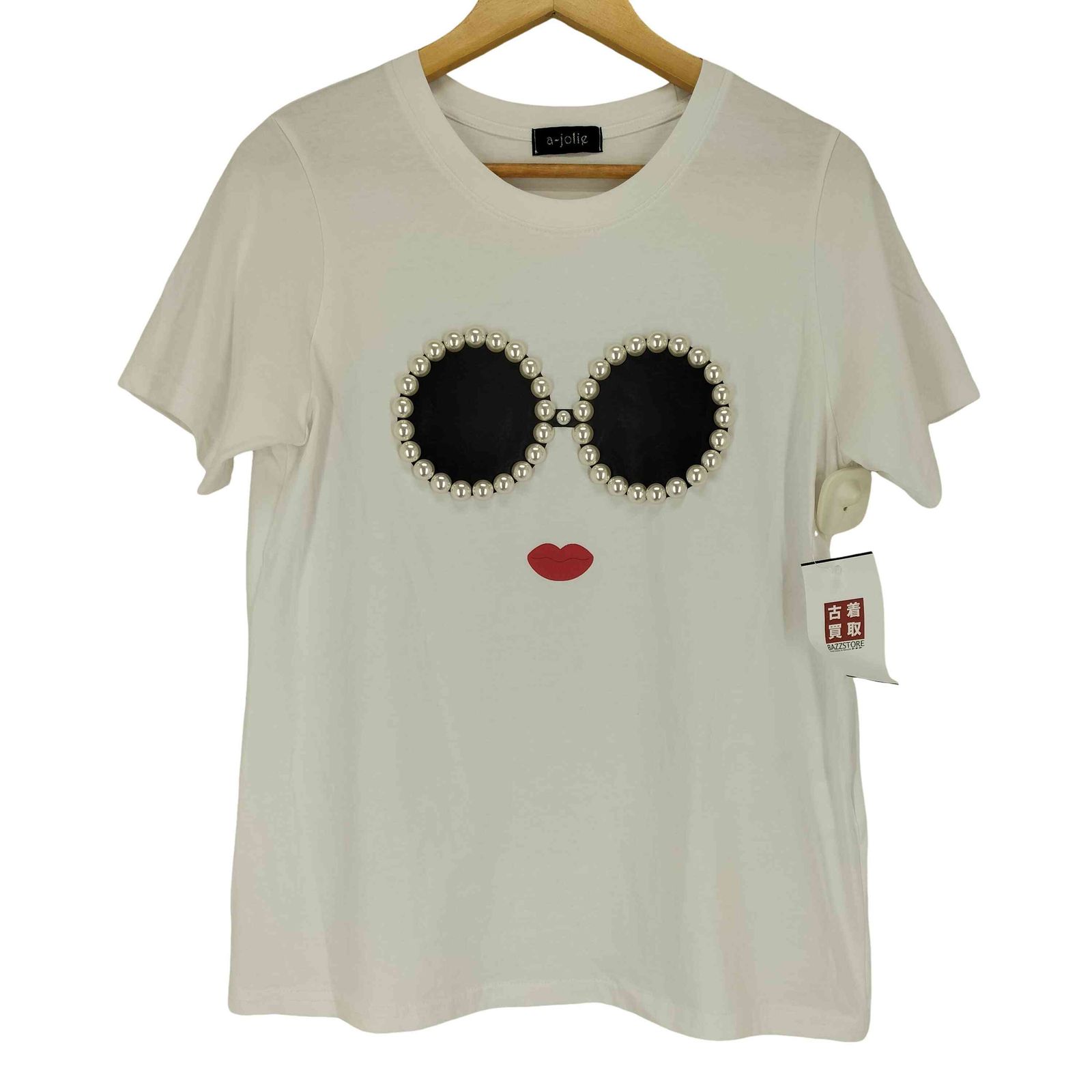 a-jolie パールサングラスTシャツ【新品】 a-jolie - 着画有☆アジョリー☆パールサングラスTシャツの通販
