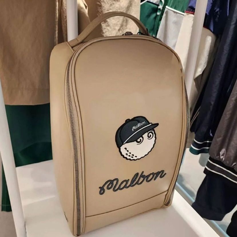 高品質 malbon golf マルボンゴルフ シューズバッグ 靴収納 防水 大容量 シューズケース 靴入れ スポーツ用品 ハンドバッグ 防水 耐摩耗性