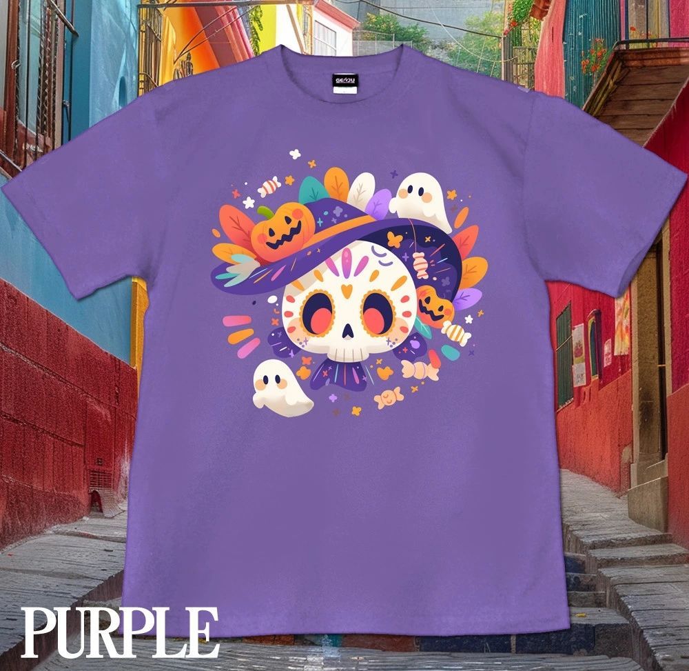 GENJU XXXLサイズ スカル 骸骨 死者の日 スポーツジム イベント メンズ Tシャツ 半袖 carnival of the day of the dead 