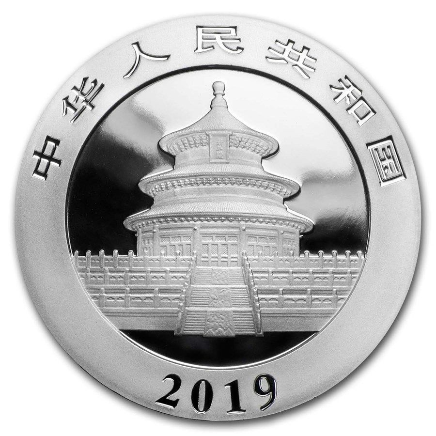 保証書・カプセル付き] 2019年 (新品) 中国「パンダ」純銀 30グラム