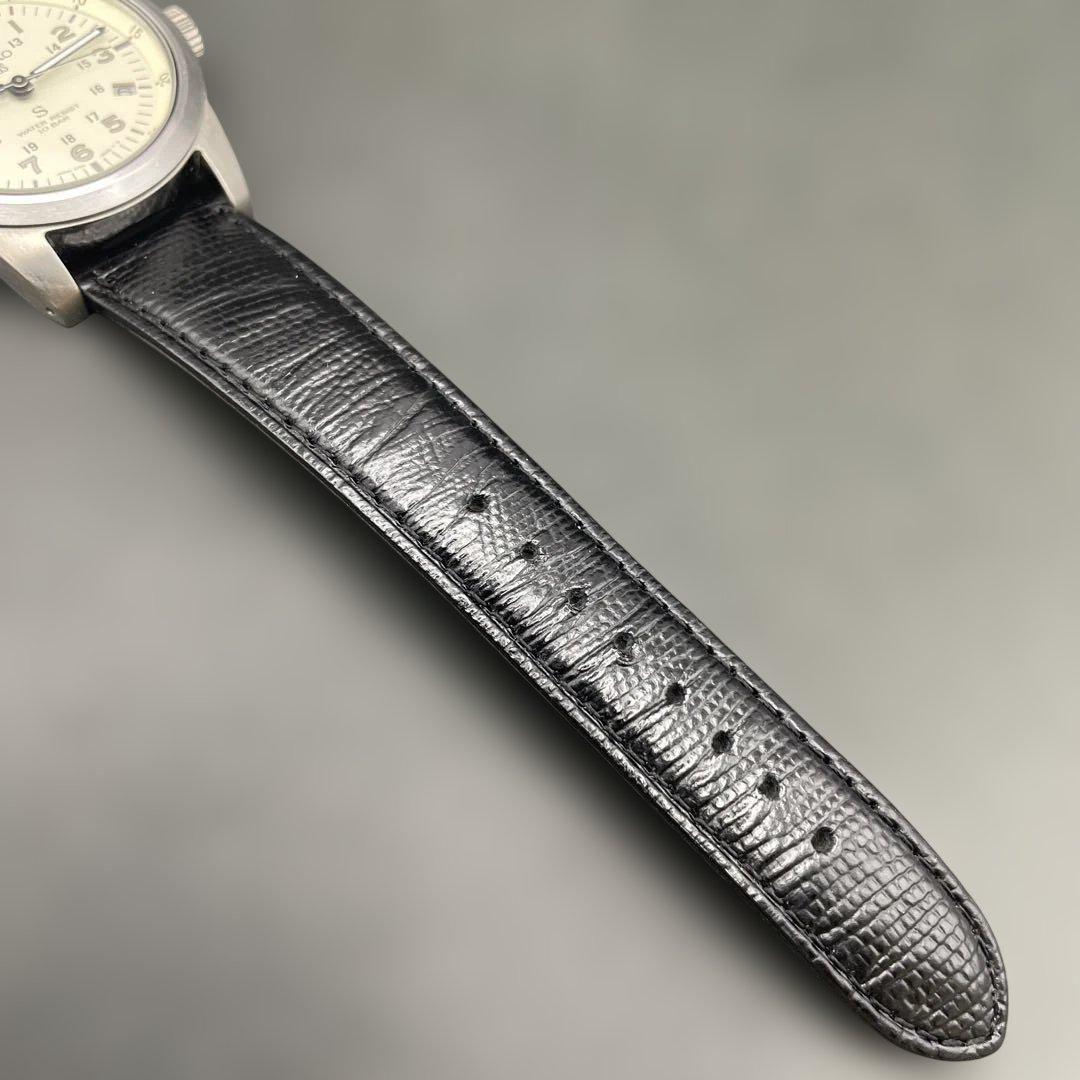 二次電池交換済】SEIKO SUSサス AGS 5M22-6C20 ミリタリーフェイス