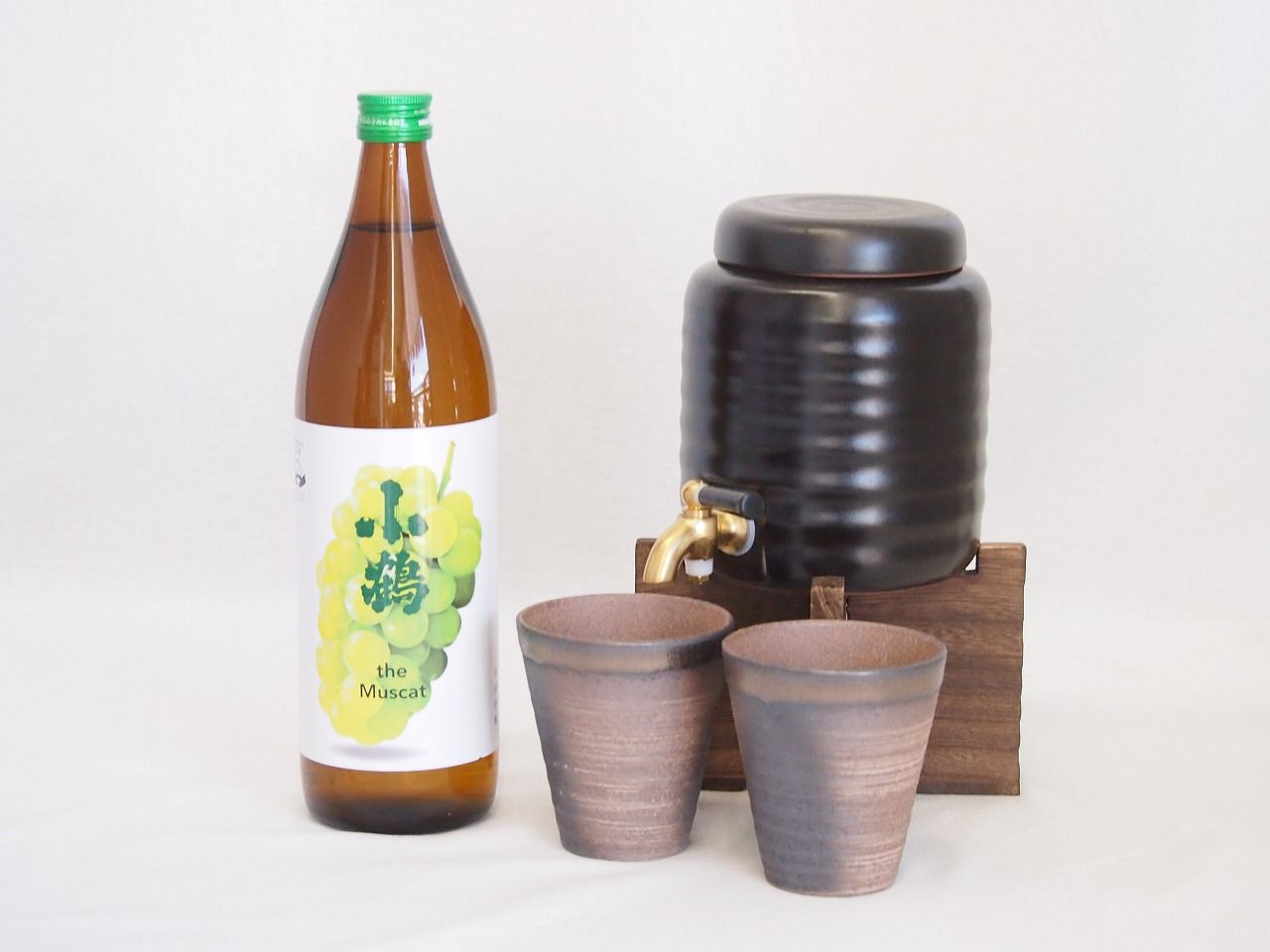 本格焼酎サーバー1000cc(18cm×24cm 1kg)三重県萬古焼き備前金彩