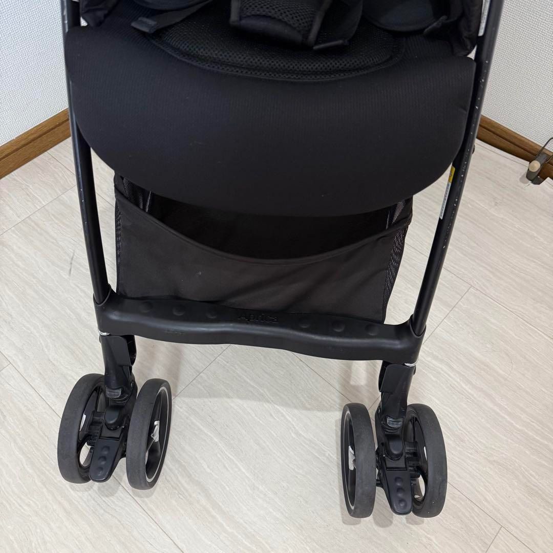 美品】Aprica アップリカ ラクーナクッション AE ベビーカー グリーン