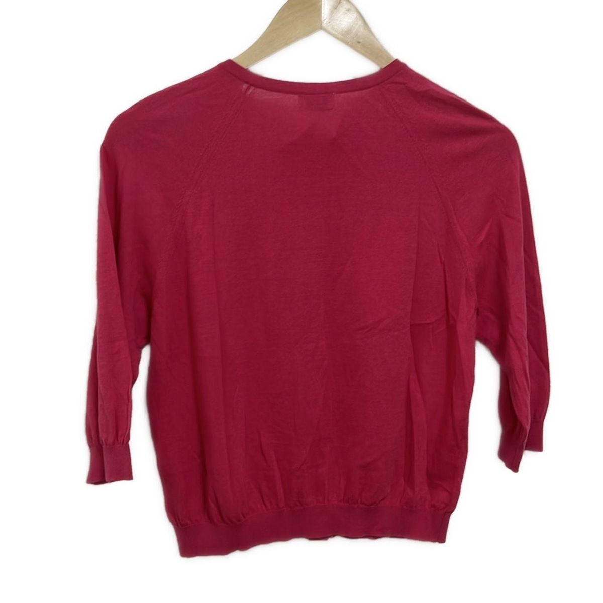 マッキントッシュフィロソフィー ウール 長袖カーディガン レッド 38 B194 Heavenly Sheer Knit】ドルマンカーディガン(トップス