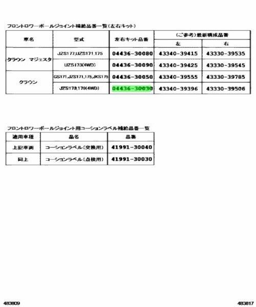 トヨタ 純正 アルテッツァ レクサス ロア ボールジョイント BALL JOINT 04436-30030 TOYOTA 未使用 LEXUS Genuine JDM メーカー純正品