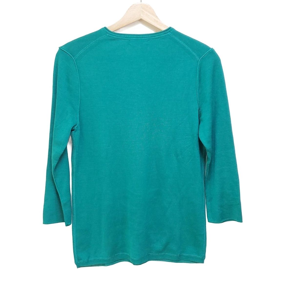 Burberry LONDON バーバリーロンドン 長袖カットソー サイズ5 XS レディース - グリーン シルク