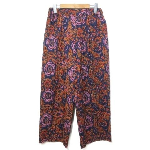 ミュラー オブ ヨシオクボ muller of yoshiokubo 22SS Bloom pants ブルームパンツ MLS22417 フラワープリント 刺繡 38 M相当 パープル系 X