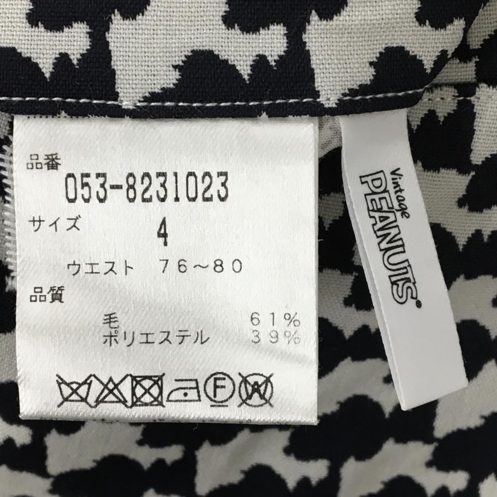 超美品】パーリーゲイツ×PEANUTS パンツ 白×ダークネイビー