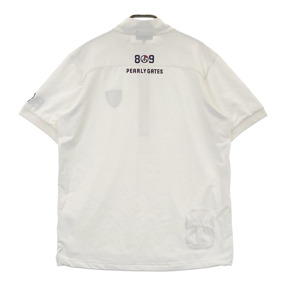 サイズ：4 PEARLY GATES パーリーゲイツ ハーフジップ 半袖Tシャツ
