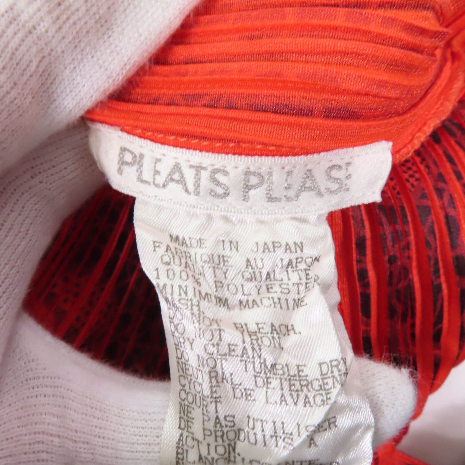 極美品☆PLEATS PLEASE プリーツプリーズ イッセイミヤケ ヴィンテージ PP86-JK424 フラワー総柄プリント 長袖シャツ オレンジ 3 正規品 極美品☆PLEATS PLEASE プリーツプリーズ イッセイミヤケ