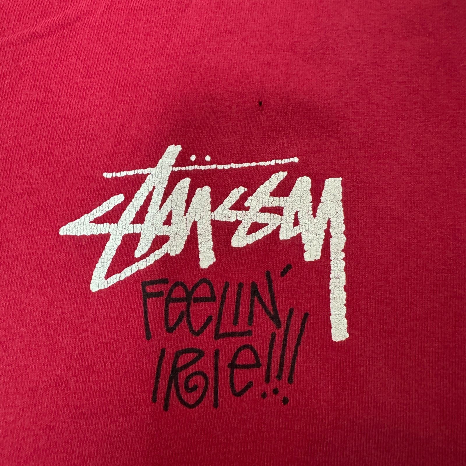 old stussy 黒タグ Tシャツ ラスタ feelin irie 80s STUSSY FEELIN IRIE Tシャツ XLサイズ 黒タグ ラスタ レゲエ