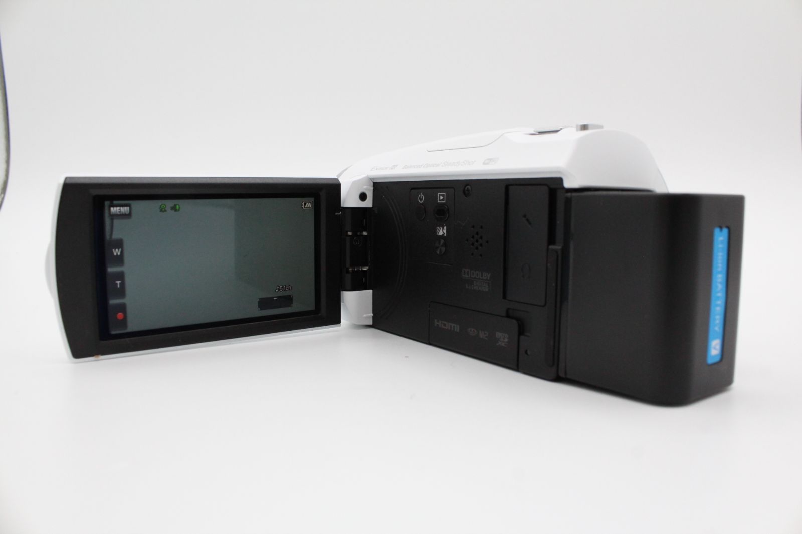 ＜＜新品バッテリー付き！！＞＞【美品】SONY ソニー ビデオカメラHDR-CX675 32GB 光学30倍 ホワイト Handycam HDR-CX675 W #LE2025183