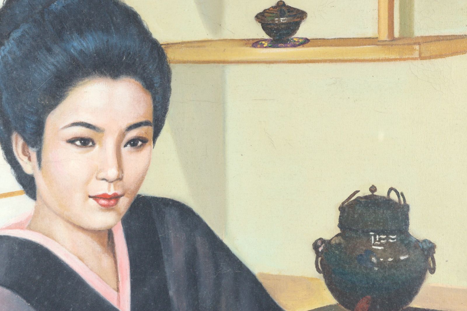 ▽ 小磯良平 「美人画」肉筆油彩12号 古美術 楾 Y87.2-S2 - メルカリ