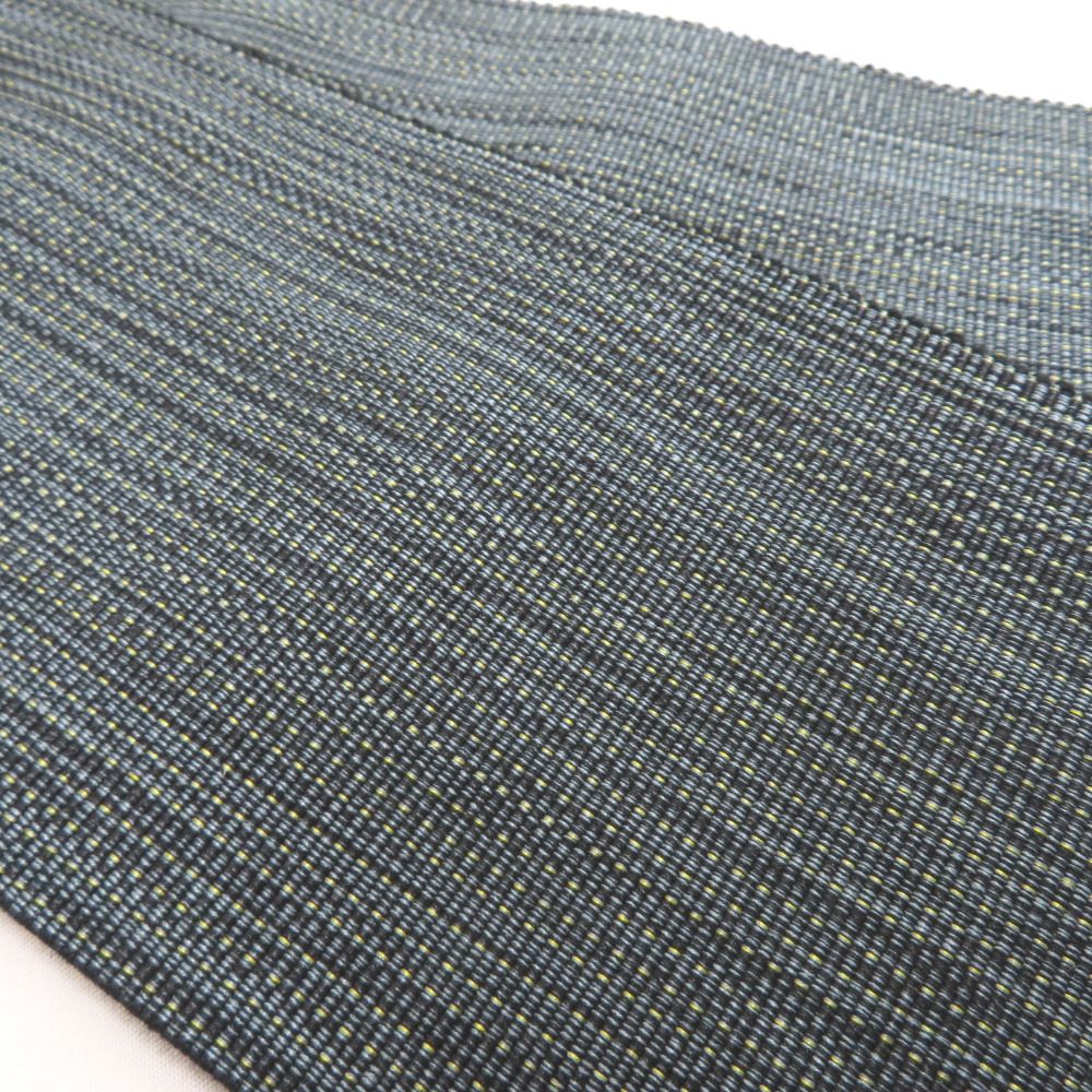 角帯 正絹 黄金の繭 米沢織 ブルー系 米沢小島 みちのく織 日本製 絹