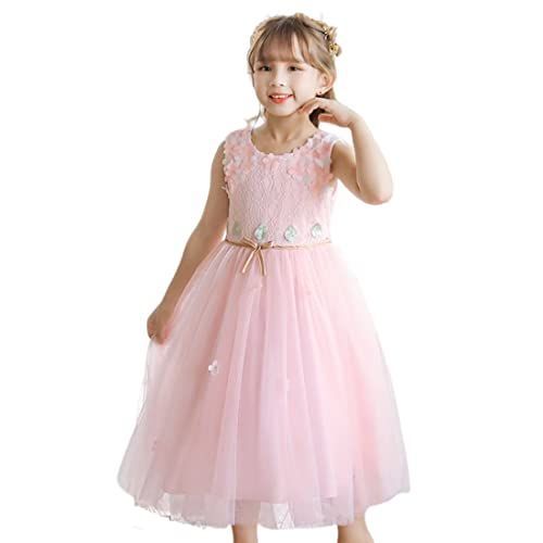 ピンク_110 [OWIEOW] 子供ドレスフォーマル ワンピース キッズ ジュニア プリンセス カラフル パーティー ピアノ 結婚式 演奏会 ピアノ 発表会 コンサート 七五三 卒業式110/120/130/140/150/160/170cm(ピ
