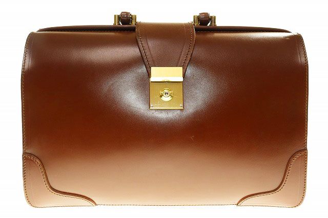 PEAL & CO. ブラウン レザー ブリーフケース ブライドル バンガー