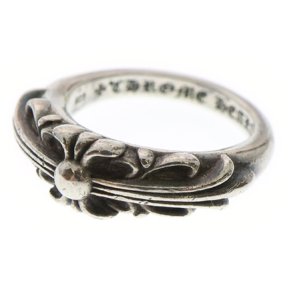 CHROME HEARTS クロムハーツ BABY CLASSIC ベイビークラシックフローラルクロスリング シルバー 5号