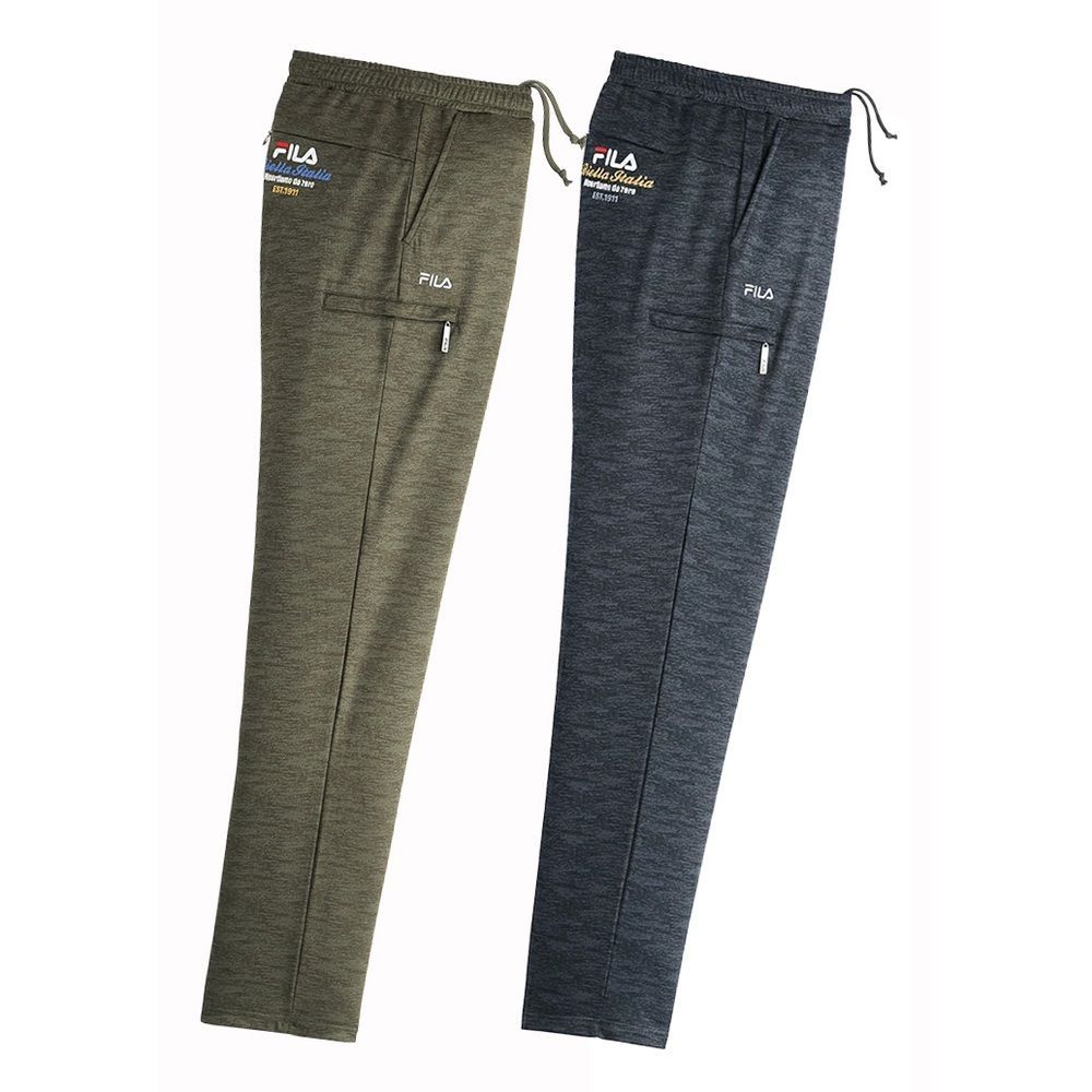 股下70cm  Mサイズ  【 ＦＩＬＡ】ファスナーポケット付ジャージパンツ２色組 FILA ジャージパンツ 2色組 957912 ジャージ パンツ カジュアルパンツ 長ズボン ズボン ロングパンツ ポケット ファスナー フィラ 大人 ウエストゴム