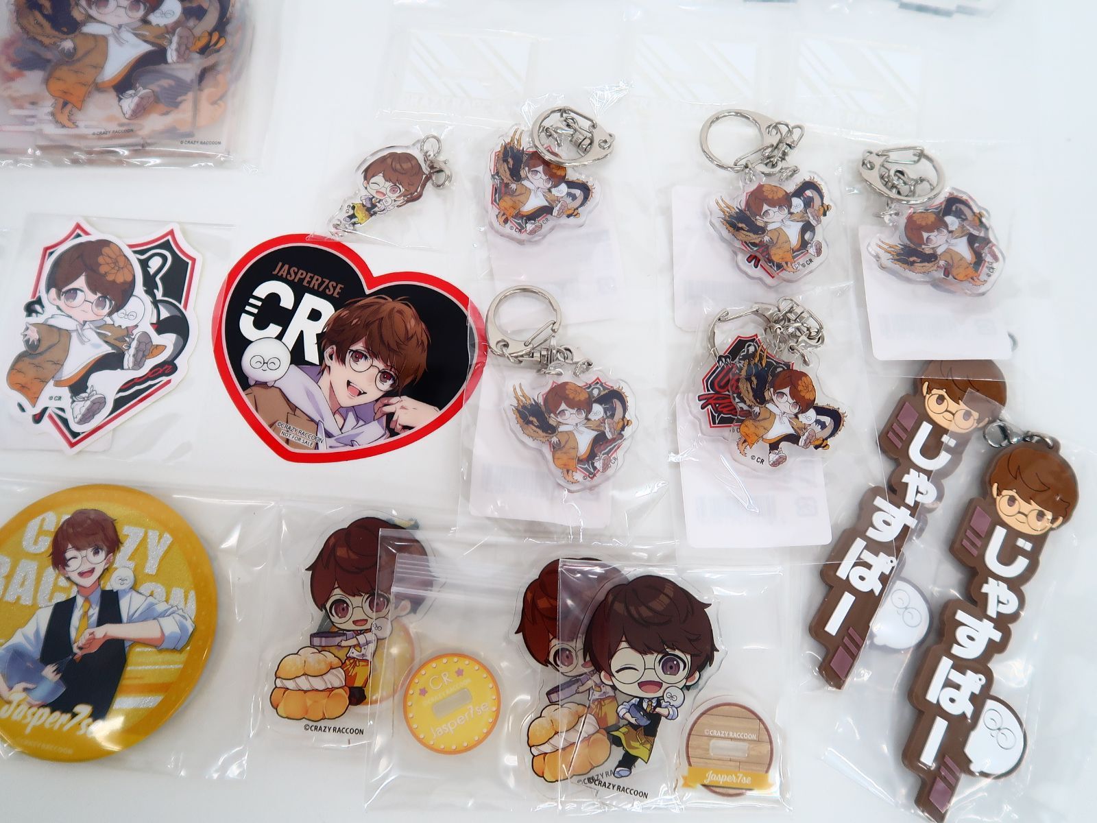 25個セット売り！新品未開封！大特価！CRAZY RACCOON じゃすぱー A 約28点セット Crazy Raccoon じゃすぱー グッズ(未開封グッズ含