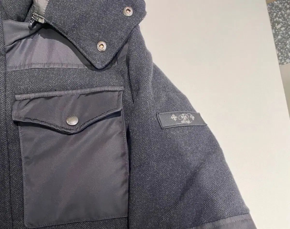 まきや XL/古着 長袖 ミリタリー コート メンズ 80s ロング丈 紺