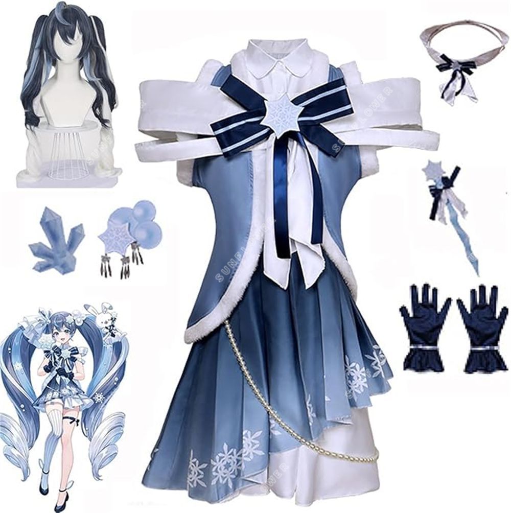 雪ミク Cosplay 初音ミク コスプレ衣装 2025 キラキラの雪素材 雪ミク Cosplay 初音ミク コスプレ衣装 2025 キラキラの雪素材