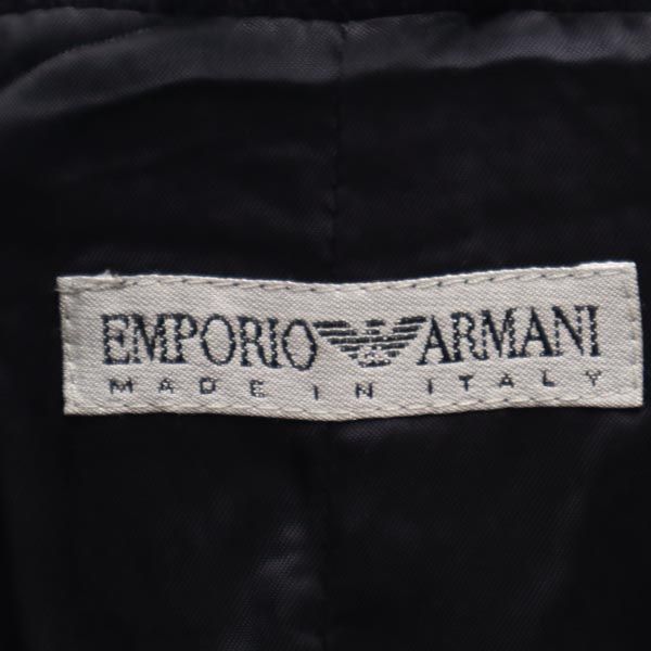 エンポリオアルマーニ ノーカラー ジャケット 38 紺 Emporio Armani レディース  221112