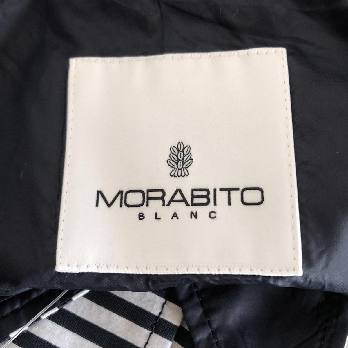 MORABITO モラビト コート サイズ38 M レディース - 白×黒 長袖 ボーダー 秋 春 SIROKUMA-CORPORATION_COM