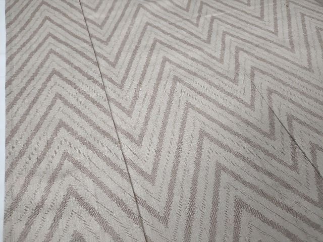 平和屋本店□極上 結城紬 結城縮織 単衣 奥順謹製 はたおり娘 証紙付き