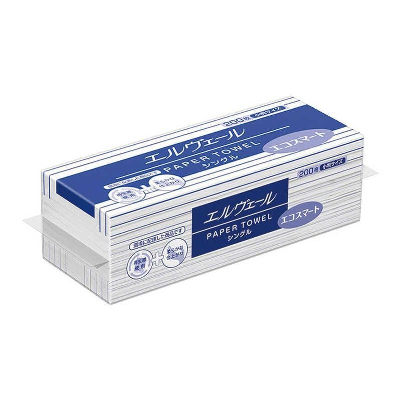 送料無料 ♥ 未開梱 大王製紙 エルヴェール ペーパータオルエコスマート シングル小判サイズ ケース単位 KTO7601