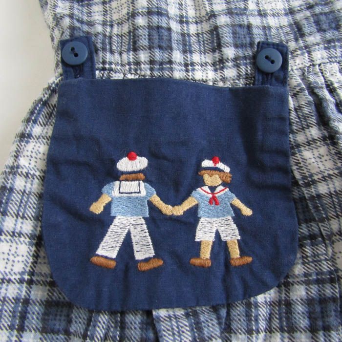 ファミリア ワンピース トップス 半袖 チェック柄 キッズ 女の子用 130