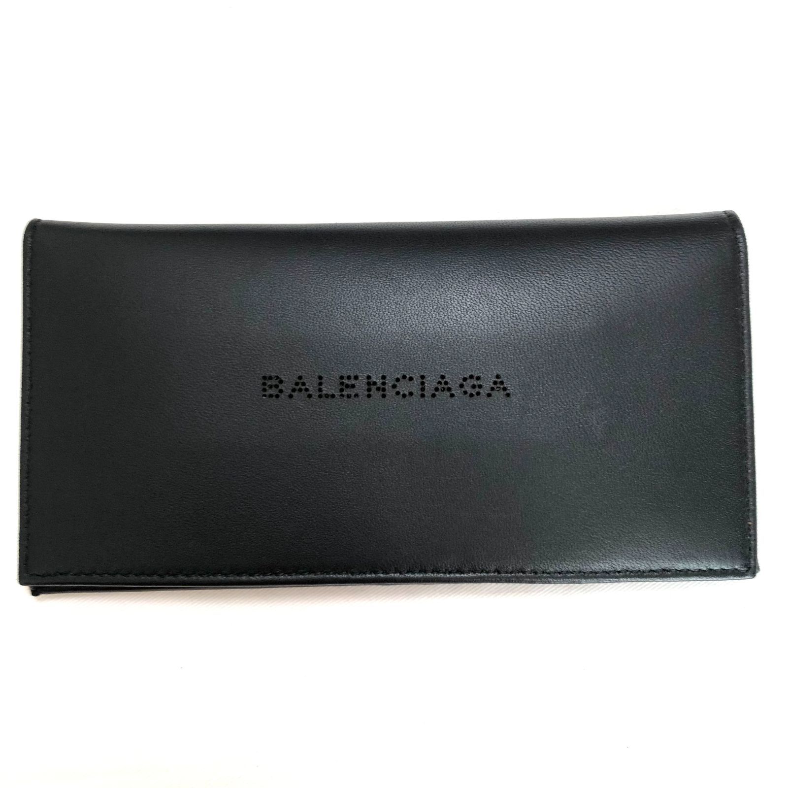 超美品Ｂａｌｅｎｃｉａｇａ　パンチングロゴ　長財布